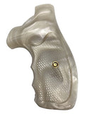 handicraftgrips NRR08## New Smith & Wesson S&W N Frame Round Butt Grips 22 25 29 325 327 329 520 610 625 627 629 White Ivory Color Polymer Resin Smooth Finger Groove Handcraft Special Birthday Gift  NRW