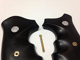 New Smith & Wesson S&w K/l Frame Round Butt Revolver Finger Groove Grips Checkered African Black Wood Handmade
