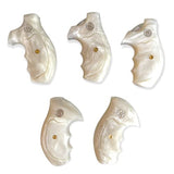 JRR04 ## New Smith & Wesson S&W J Frame Round Butt Bodyguard Grips Silver Medallions White Pearl Resin Checkered Handmade Handcraft Beautiful Gift Newyear Christmas Sport for Men by Handicraftgrips