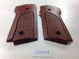 handicraftgrips New Smith and Wesson S&W Model 59 459 659 9 Mm Grips Hardwood Checkered Handmade #S5W04