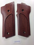 handicraftgrips New Smith and Wesson S&W Model 59 459 659 9 Mm Grips Hardwood Checkered Handmade #S5W04