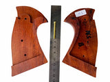 New Smith & Wesson N Frame Square Butt Grips Checkered Hardwood Finger Groove #Nsw11