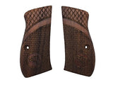 CCW54## New Cz75 Cz85 CZ 75 85 Cz 75/85 CZ P-01 CZ P-06 Compact Size Grips Laser Logo Hard Wood Checkered Handmade Handcraft Beautiful Skull Sport for Men Birthday Gift by Handicratgrips