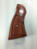 handicraftgrips New Smith & Wesson N Frame Square Butt Grips Checkered Hardwood #Nsw23