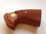 handicraftgrips New Grip for Colt Python Grips (I, E Frame) Checkered Hard Wood Medallions