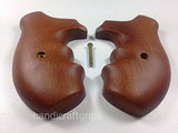 Smith & Wesson K/l Frame Round Butt Revolver Grips Hardwood Wood Finger Groove Smooth Open Back Handmade #Krw41