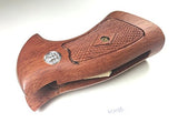 New Smith & Wesson S&W N Frame Square Butt Grips Silver Medallions Checkered Finger Groove Hardwood Hard Wood Handmade Beautiful Sport for Men Birthday Newyear Christmas Gift #Nsw35