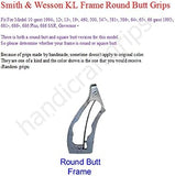 Smith & Wesson K/l Frame Round Butt Grips Hardwood Checkered Handmade #Krw24