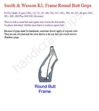 handicraftgrips Krw47## New Smith & Wesson S&W K/L K L Frame Round Butt Grips Hardwood Hard Wood Smooth Open Back Handmade Handcraft Beautiful Sport for Men Man Birthday Newyear