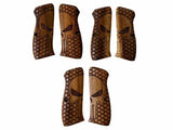 New grips Cz75 Cz85 CZ SP-01 CZ 75B 75BD CZ75B 75 B grips Lazer Full Size Hard wood Hardwood Checkered Handmade Birthday Gift Sport for Men #Cfw11