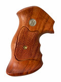 handicraftgrips New Smith & Wesson S&W N Frame Square Butt Grips Silver Medallions Checkered Finger Groove Hardwood Hard Wood Handmade Beautiful Sport for Men Birthday Newyear Nsw29#2