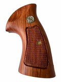 handicraftgrips New Smith & Wesson N Frame Square Butt Grips Checkered Hardwood Open Back #Nsw14