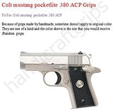 MTR01 ## New Grips for Colt Mustang Checkered pocketlite Pistol White Ivory Resin Polymer Laser Logo Handmade Handcraft beautiful Nice Birthday Gift Sport For Men Man by Handicraftgrips