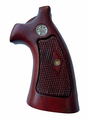 Smith & Wesson K/l Frame Square Butt Revolver Grips Hardwood Checkered Handmade #Ksw18