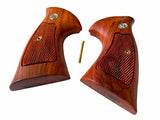 New Smith & Wesson N Frame Square Butt Grips Checkered Hardwood Finger Groove #Nsw11