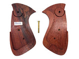 S&W J-Frame Square Butt Grips Handmade – Checkered Hardwood Wood / Silver Medallions | Fits Models 34 35 36 37 38 49 51 640 649 650 651 | Artisan Special Design Sport Grip for Men, Elegant Birthday, Christmas & New Year Gift for Men | JSW23