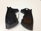 New Smith & Wesson S&w K/l Frame Round Butt Revolver Finger Groove Grips Checkered African Black Wood Handmade