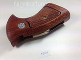 Smith & Wesson K/l Frame Square Butt Revolver Grips Hardwood Checkered Handmade #Ksw19