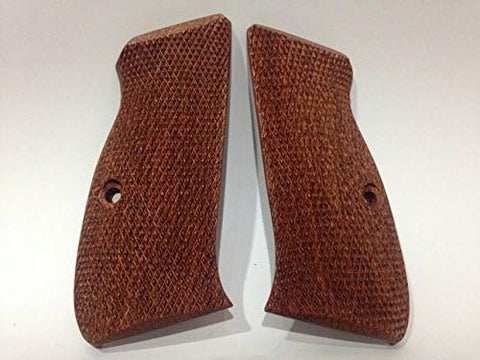 New Grips for Cz 75 85 Cz75d Compact Size Checkered Hardwood Handmade Grips