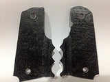 New Black Pearl Color Polymer Resin Grips for Colt 1911 1991 Full Size Kimber Clones Springfield Smooth Wrap Round Finger Groove Handmade
