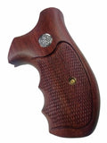 Smith & Wesson K/l Frame Round Butt Revolver Grips Hardwood Finger Groove Checkered Handmade #Krw26