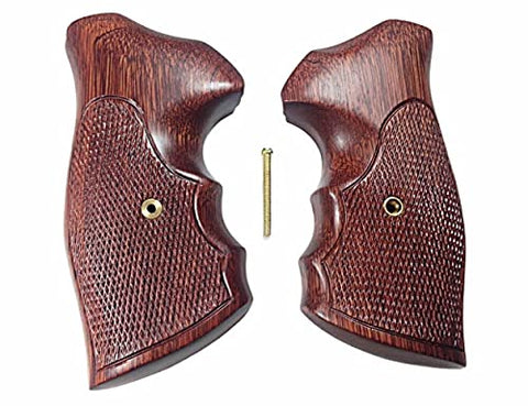 handicraftgrips New Ruger GP100 Super Redhawk Grips Checkered Hardwood Hard Wood Finger Groove Handmade Birthday Newyear Sport for Men for him Special Design Handcraft GPW14