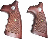 New Smith & Wesson S&W N Frame Round Butt Grips Smooth Silver Medallions Hardwood Finger Groove Open Back Birthday Newyear Sport for Men for him Special Design Handcraft #NRW05