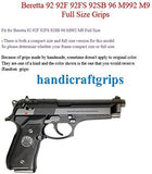 New Beretta 92 92F 92G 92FS FS 92SB 96 M992 M9 Full Size Grips FULL SIZE Hardwood Wood Smooth Mother of Pearl Inlay Handmade #BFM06