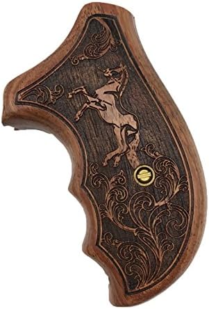 handicraftgrips JRW34## New Smith & Wesson S&W J Frame Round Butt Bodyguard Grips Checkered Engraved Laser Hard Wood Handmade Handcraft Beautiful Gift Skull Newyear Christmas Sport for Men
