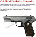handicraftgrips New Colt 1903 1908 Colt 1903 .32 ACP 1908 .38 ACP Pocket Hammerless Grips Silver Medallion Checkered Hardwood Wood Handmade Birthday Gift Sport for Men #C3w05