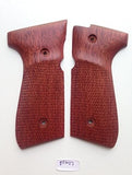 New Beretta 92 92F 92FS FS 92SB 96 M992 M9 Full Size Grips FULL SIZE Hardwood Wood Checkered Handmade #BFW07