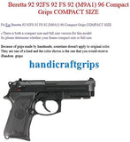 New Beretta92 Beretta 92 92FS 92 FS 92 (M9A1) 96 Compact Grips COMPACT SIZE Grips Hardwood Checkered Finger Groove Handmade