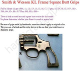 handicraftgrips KSW85## New Smith & Wesson K/L S&W K L Frame Square Butt Revolver Grips Hard Wood Smooth Open Back Handmade Sport for Men Birthday Beautiful Handcraft Luxury Gift
