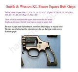 handicraftgrips KSW84## New Smith & Wesson K/L S&W K L Frame Square Butt Revolver Grips Hard Wood Smooth Open Back Handmade Sport for Men Birthday Beautiful Handcraft Luxury Gift