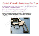 handicraftgrips KSR07## New Smith & Wesson K/L S&W K L Frame Square Butt Revolver Grips Smooth White Ivory Resin Handmade Handcraft Sport for Men Birthday Gift