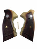 Smith & Wesson K/l Frame Square Butt Revolver Grips Hardwood Checkered Openback Handmade #Ksw33