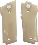 S5W18 ## New Smith and Wesson S&W Model 59, 459, 659 GRIPS, 9 mm Grips White Ivory Resin Smooth Handmade Handcraft Beautiful Fathers Day gift Sport for men Skull birthday Christmas By Handicraftgrips