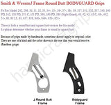 New Smith & Wesson S&w J Frame Round Butt Bodyguard Grips Checkered Hardwood Handmade #JRW02