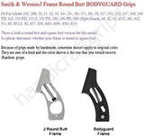 handicraftgrips JRW34## New Smith & Wesson S&W J Frame Round Butt Bodyguard Grips Checkered Engraved Laser Hard Wood Handmade Handcraft Beautiful Gift Skull Newyear Christmas Sport for Men
