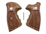 handicraftgrips NSW45## New Smith & Wesson S&W N Frame Square Butt Grips Silver Medallions Checkered Finger Groove Hardwood Wood Handmade Handcraft Sport for Men Birthday New Year