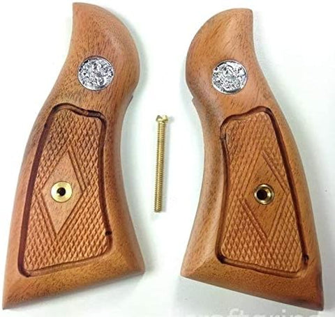 New Smith & Wesson K/L S&W K L Frame Square Butt Revolver Grips Hardwood Wood Finger Groove Smooth Handmade Beautiful Handcraft Special Design Grip Sport for Men Birthday Gift #Ksw43