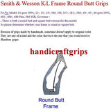 Smith & Wesson K/l K L Frame Round Butt Revolver Grips Hardwood Wood Finger Groove Smooth Open Back Handmade #Krw44