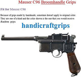 handicraftgrips New Mauser C96 Pistol Grips Hardwood Wood Broomhandle Handmade #MSW02