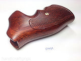 handicraftgrips New Ruger GP100 Super Redhawk Grips Checkered Hardwood Hard Wood Finger Groove Handmade Birthday Newyear Sport for Men for him Special Design Handcraft GPW14