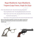 RVW16## New Ruger Blackhawk Super Blackhawk Vaquero Large Frame Single Six Grips Laser Logo Skull Smooth Checkered Hard Wood Handmade Handcraft Sport for Men Fathers Day Birthday Gift Handicratgrips