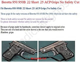 New Beretta 950 950B .22 Short .25 ACP Grips No Safety Cut without safety cut grips All Checkered hardwood handmade Hard Wood Laser beautiful Gift Sport for men #B9XW03