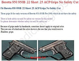 B9XW07 ## New Beretta 950 950B .22 Short .25 ACP Grips No Safety Cut without safety cut grips All Checkered hardwood handmade Hard Wood Laser beautiful Gift Sport for men by Handicraftgrips