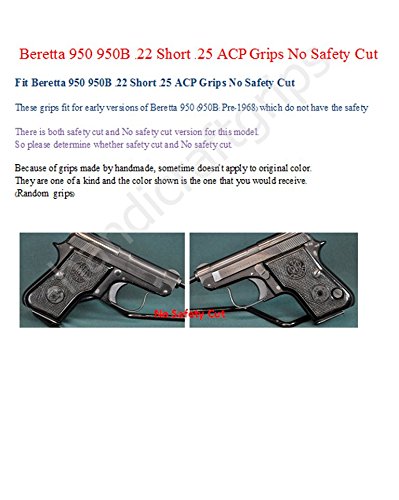 Handmade Checkered Hardwood Grip For Early Beretta 950 (No Safety Cut) - New