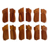 NEW Smith and Wesson S&W Model 39, 52, 439, 539, 639 , 9 Mm, Round Butt Grips Hardwood Wood Smooth Handmade Handcraft Gift Sport for men Gold Medallions #S3W05
