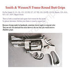handicraftgrips NRR03## New Smith & Wesson S&W N Frame Round Butt Grips 22 25 29 325 327 329 520 610 625 627 629 White Pearl Color Polymer Resin Smooth Finger Groove Handcraft Special Birthday Gift
